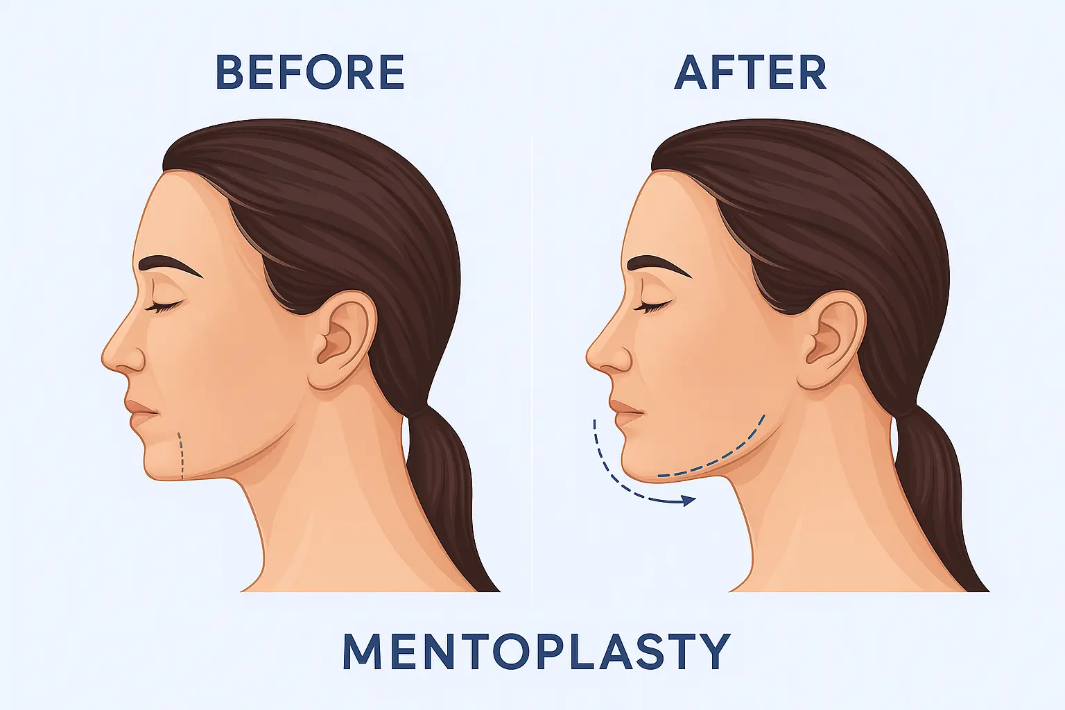 Cirurgia de Mentoplastia - Antes E Depois Animation