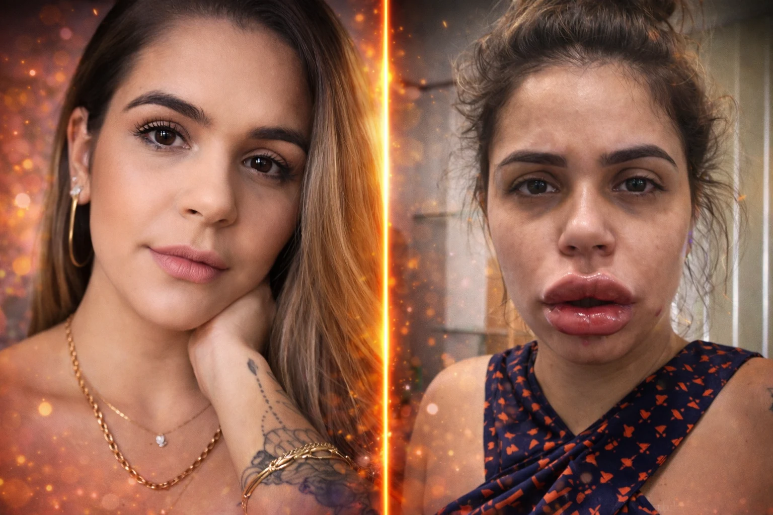 Outro exemplo de Bichectomia Deu Errado Antes E Depois