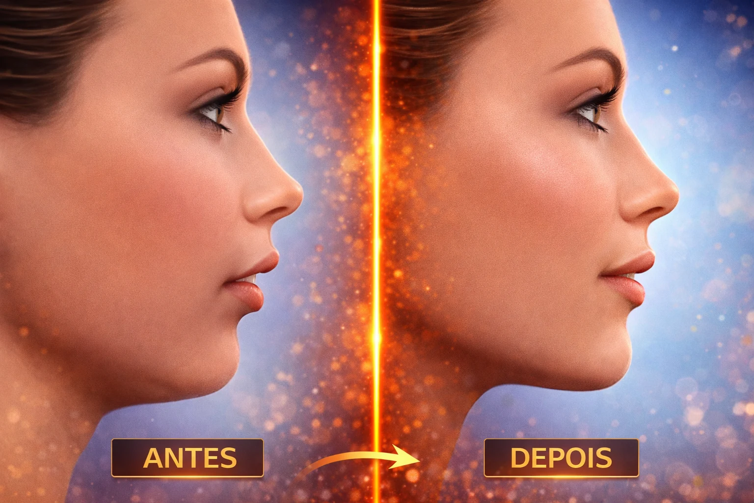 Animação visual de Mentoplastia cirurgia Recuperação