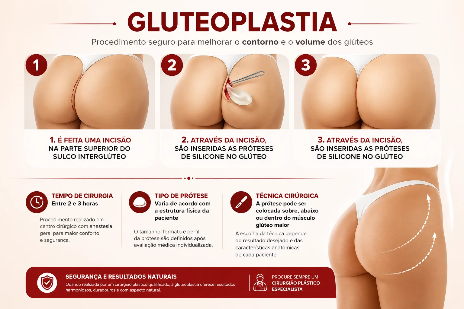 Gluteoplastia: o que é, antes e depois, valores e tipos de cirurgia