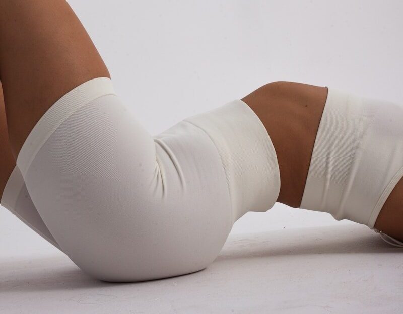 woman in white stockings and white stockings
